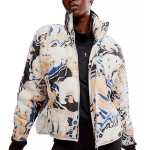 NWT Free People Pippa Printed Packable Puffer Jacket Coat Women’s XL Polar Bear
